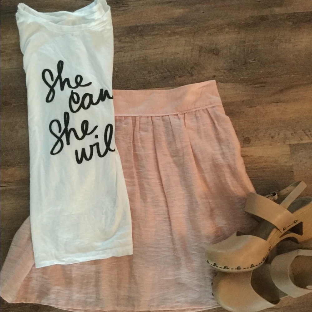 LOFT pink skirt